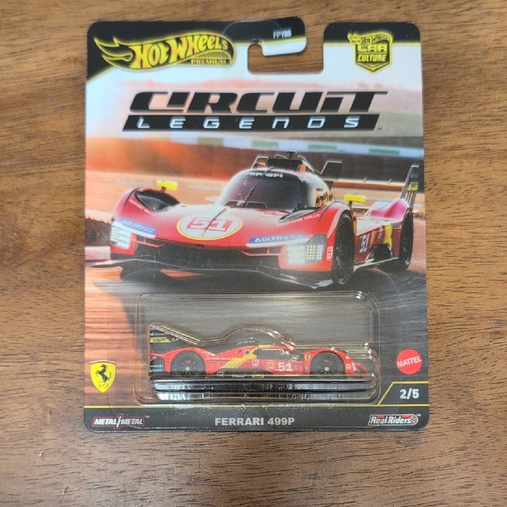 Hot Wheels Circuit Legends Ferrari 499P Toy Car - Red